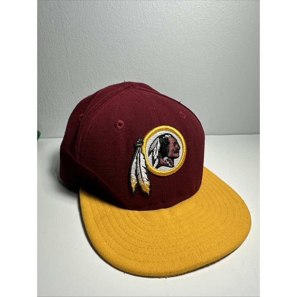 Washington Commanders New Era 59Fifty Men's Cap Redskins Burgundy Hat 6 1/2